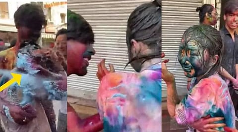 होली के बहाने जापानी लड़की से बदसलूकी