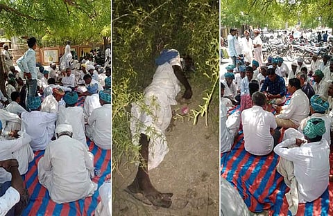 सांचोर में भील समाज का धरना और झाड़ियों में मिला इशाराम भील का शव