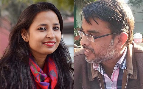 द मूकनायक की संस्थापक व एडीटर-इन-चीफ मीना कोटवाल और स्त्री- काल के सम्पादक संजीव चन्दन