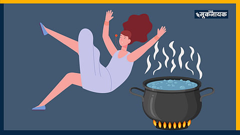 दलित महिला को खौलते गर्म तेल की कड़ाही में धकेला,