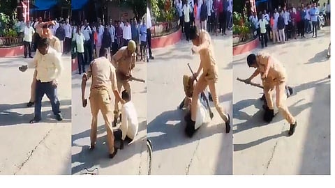 सोशल मीडिया पर वायरल वीडियो के अंश.