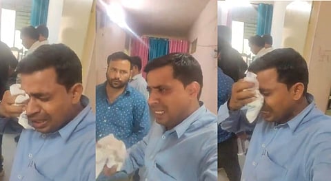 सोशल मीडिया पर वायरल वीडियो के अंश.