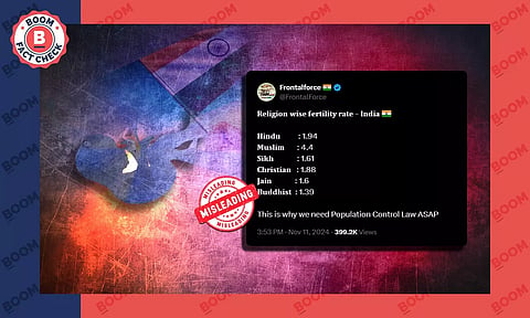 मुस्लिम समुदाय की प्रजनन दर के गलत आंकड़े सांप्रदायिक दावे के साथ वायरल