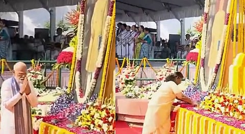 राष्ट्रपति मुर्मू और पीएम मोदी ने संसद में बाबासाहेब डॉ. भीमराव अंबेडकर को पुष्पांजलि अर्पित की