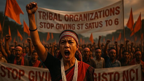 The tribal literary society united against the Assam government's decision.