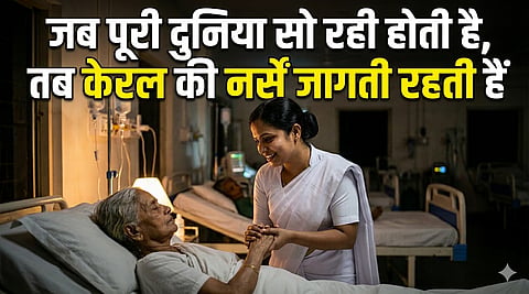केरल की नर्सें भारत और विदेशों में स्वास्थ्य सेवा में महत्वपूर्ण भूमिका निभाती हैं।