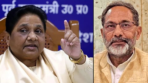 Mayawati and Rajkumar Bhati.