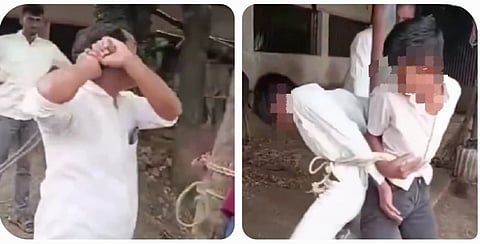 पुलिस के अनुसार, खरोला गांव के एक खेत में बोरवेल की तार (कॉपर वायर) चोरी करने के प्रयास के शक में तीन नाबालिग लड़कों को गांव वालों ने पकड़ लिया।
