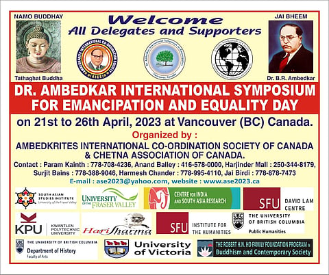 Symposium on Ambedkarite Ideology to be held in Vancouver from April 21