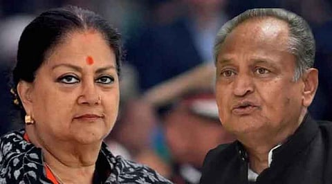 Rajasthan Chief Minister Ashok Gehlot and former Chief Minister Vasundhara Raje