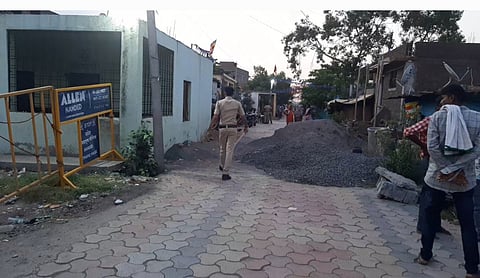 Heavy police force is deployed in the entire village.