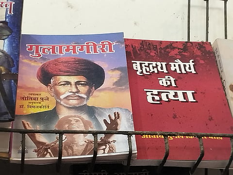 The bestselling book at the stall is ‘Gulamgiri’ by Jyotiba Phule followed by the hindi edition of the ‘Biography of Dr Ambedkar’ by Dhananjay Keer. In English, ‘Waiting for a Visa’ — an autobiographical document written by Dr Ambedkar — is also among the most popular books at the stall.