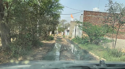 "The road of Nagla Mana village in Bharatpur that has not been constructed till today."