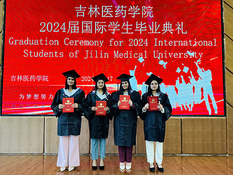The girls' parents said that in 2018, our dream of seeing our children become doctors seemed distant due to the intense competition and high fees of private colleges in India. Today, that dream has been fulfilled.
