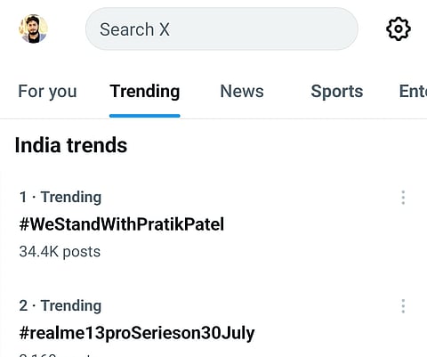 Two contrasting trends are currently making waves on social media: "Shame on Bihar Police" and "We Stand with Pratik Patel".