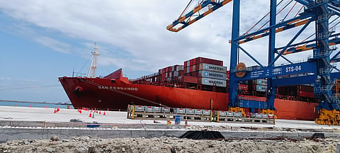San Fernando, First Mothership Docks at Vizhinjam International Seaport