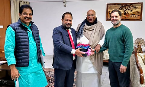 Dr Anil 'Jaihind' recently joined Congress in the presence of party president Mallikarjun Kharge and Leader of Opposition in Lok Sabha Rahul Gandhi in New Delhi.