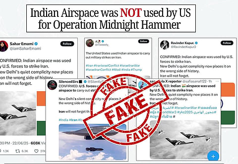 Indian airspace was not used by the United States during Operation Midnight Hammer, the PIB stated.