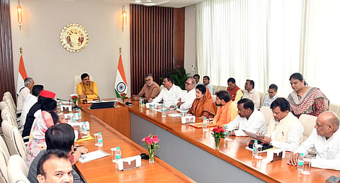 The meeting was held in the morning at Chief Minister Yadav's residence, where representatives from the Congress, Aam Aadmi Party and Samajwadi Party joined the ruling BJP in endorsing the quota.