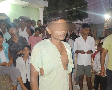 The victim was abducted by three persons from Gwalior on October 20 and brought to Bhind in a vehicle, where he was beaten up and forced to drink urine.