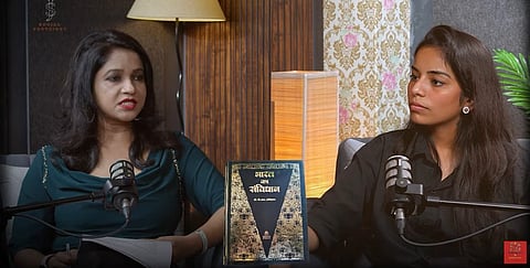 Journalist and podcaster Shweta Jaya (L) grilled Megha (R) on her background, ideology, Varna system, Manusmriti, and highly controversial statements on Muslims and “traitors”. Megha could not provide a single proper answer backed by texts and repeatedly admitted her ignorance.