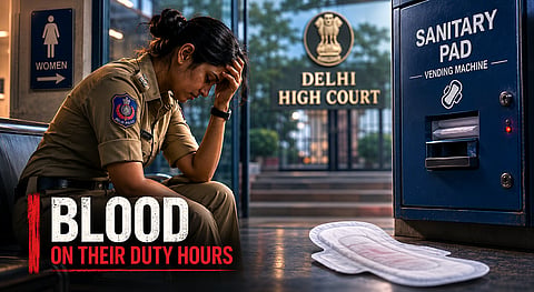 Across hundreds of police stations in Delhi, sanitary pad vending machines remain largely absent despite thousands of women serving in the force.