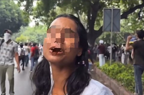 A female student has alleged that police personnel called her a “prostitute,” threatened to strip and beat her inside a police station.