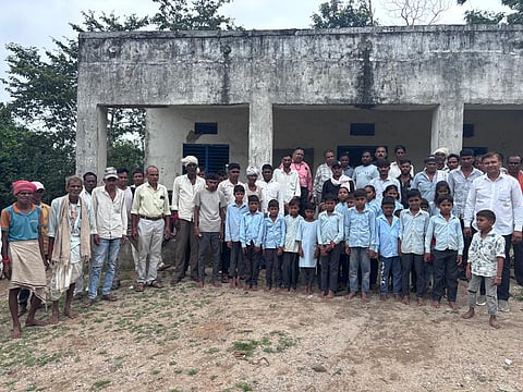 The villagers protested the shifting move as they explained that relocating the schools would force young children to travel three kilometres and leave many of them without education.