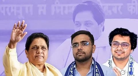 Mayawati, Ishan Anand and Akash Anand