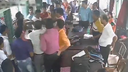A government school teacher in West Bengal's Howrah district was thrashed