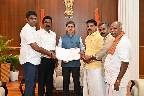 Tamil Nadu BJP leaders meet Governor RN Ravi