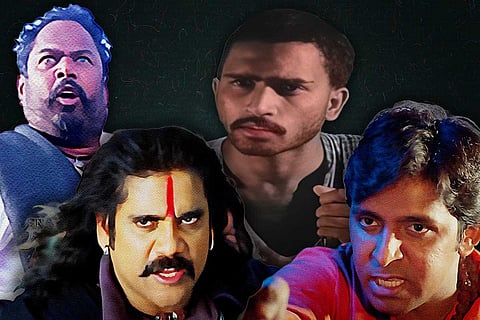 Screenshots from Veera Telangana, Rajanna, Maa Bhoomi, and Unheard