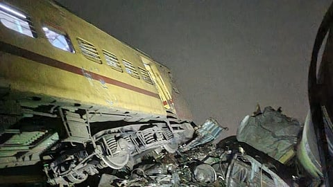 Four bogies were derailed in Vizianagaram in Andhra Pradesh