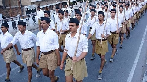 A file picture of an RSS route march