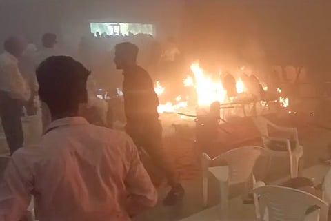 An image from the blast scene