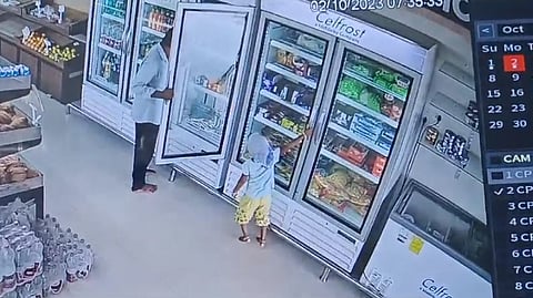 CCTV footage showing Rishita approaching the fridge