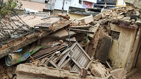 BBMP nursery school building collapses.