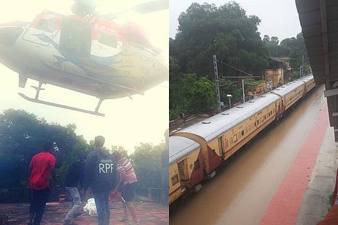 TN Floods: Food airdropped to the stranded passengers in Srivaikuntam
Station