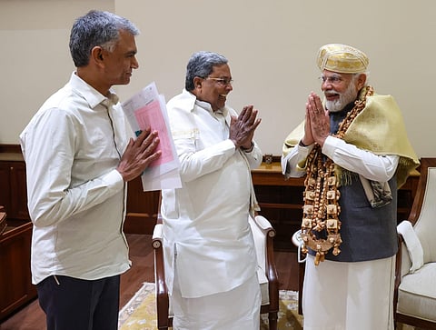 Karnataka CM Siddaramaiah and State Minister Krishna Byre Gowda met Prime Minister Narendra Modi.