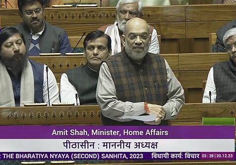 Union Home Minister Amit Shah in Parliament