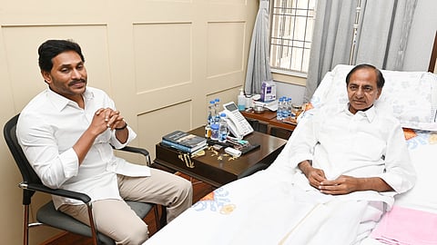 Andhra Pradesh Chief Minister YS Jagan Mohan met former Telangana Chief Minister K Chandrasekhar Rao (KCR) in Hyderabad