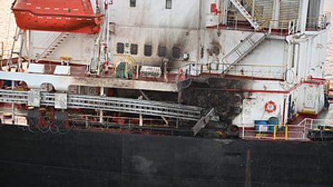 Indian Navy rescues cargo vessel under drone attack in Gulf of Aden