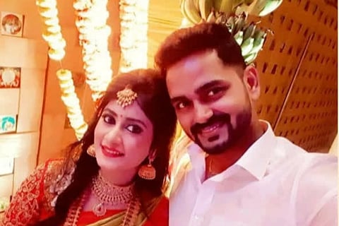DMK MLA’s son Anto with his wife Merlina