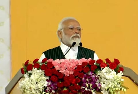 Prime Minister Narendra Modi at the inauguration of Trichy airport.