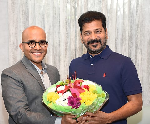 CM Revanth Reddy met Google Vice President Chandrasekhar Thota on Thurday, January 11.