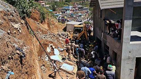 Landslide in Ooty's Lovedale in the Nilgiris district