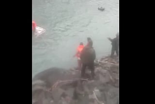 Rescue operation at Sutlej river