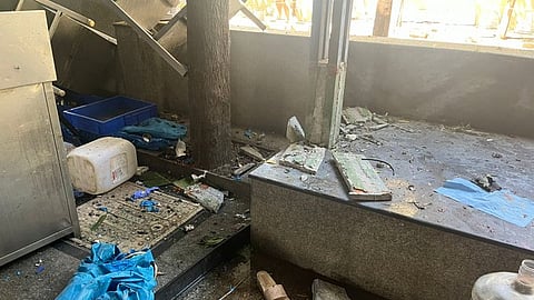 Blast site at the Rameshwaram Cafe