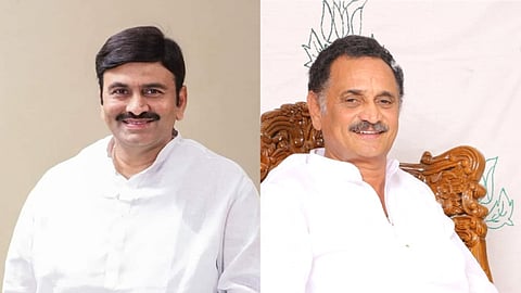 Raghu Rama Krishna Raju (on left) and Bandaru Satyanarayana (on right)
