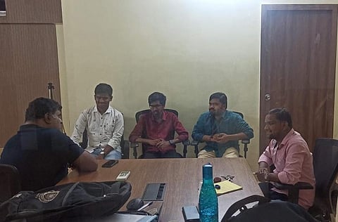 (From right) Sharath Kumar, Rahul Munnur, Daya Praveen, Akash Reddy and Vignesh Srinivasan